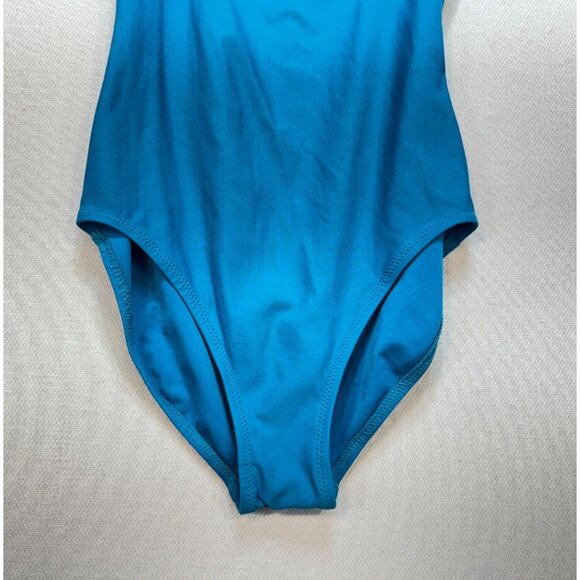 Maxine Of Hollywood Womens One-Piece Swimsuit Size 10 Blue Stretch Summer Beach - Picture 8 of 9